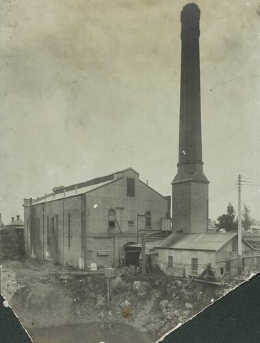 Photograph - A.U. Alcock Electric Power Co, Rear of Burnley Street Power Station, Richmond, Victoria, 1899