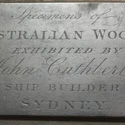 Timber Samples - Australian, John Cuthbert, pre 1866