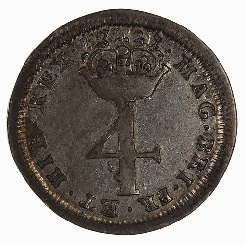 Coin - Groat, George I, England, Great Britain, 1727 (Reverse)