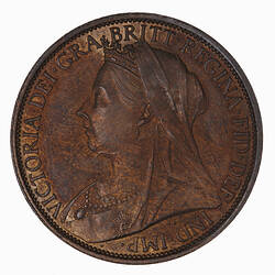 Coin - Penny, Queen Victoria, Great Britain, 1895 (Obverse)