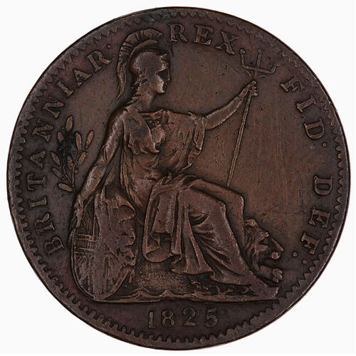 Coin - Farthing, George IV, Great Britain, 1825 (Reverse)