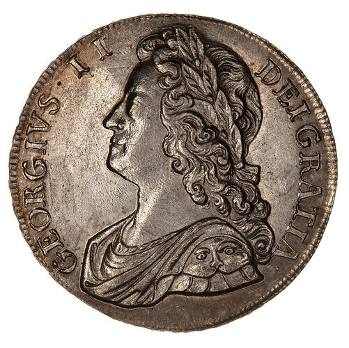 Coin - Crown, George II, Great Britain, 1741 (Obverse)