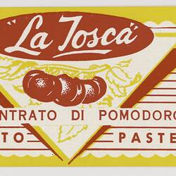 Food Label - La Tosca Concentrated Tomato Paste, 1950s