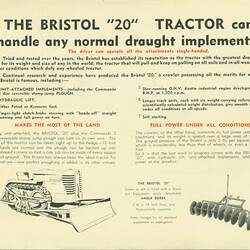 Bristol 20 Crawler Tractor