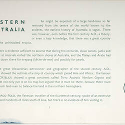 Printed booklet page about Western Australia.