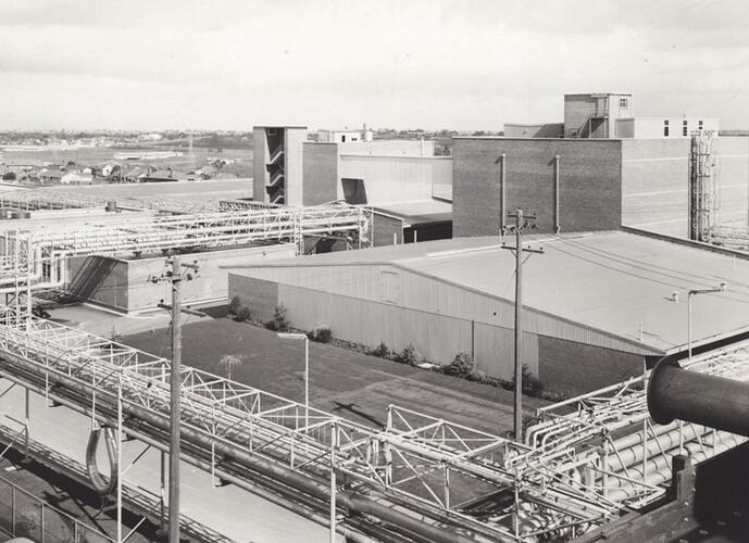 Photograph - Kodak Australasia Pty Ltd, Main Production Buildings & Gantry System, Kodak Factory, Coburg, circa 1961