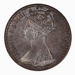 Coin - Florin, Queen Victoria, Great Britain, 1883 (Obverse)