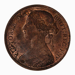 Coin - Penny, Queen Victoria, Great Britain, 1862 (Obverse)