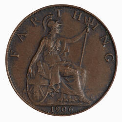 Coin - Farthing, Edward VII, Great Britain, 1906 (Reverse)