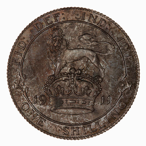 Coin - Shilling, George V, Great Britain, 1911 (Reverse)