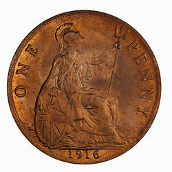 Coin - Penny, George V, Great Britain, 1916 (Reverse)
