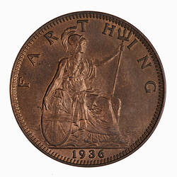 Coin - Farthing, George V, Great Britain, 1936 (Reverse)