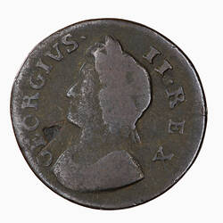 Coin - Farthing, George II, Great Britain, 1739 (Obverse)