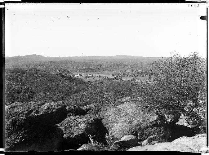 Distant view of Alice Springs Telegraph Station 1901