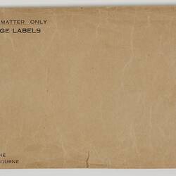 Envelope -Baggage Labels, Orient Line, Melbourne, circa 1930s