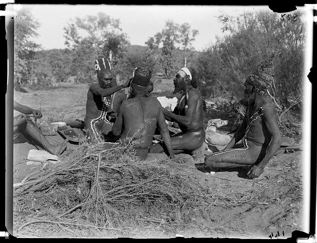 Arrernte corroboree, Alice Springs, Central Australia, 1901.