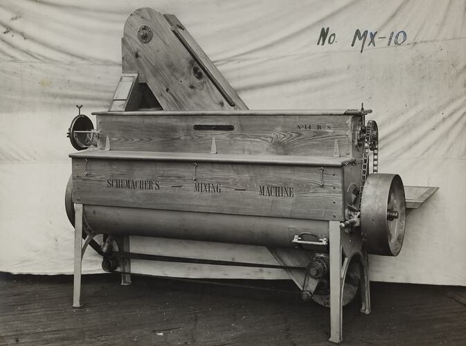 Photograph - Schumacher Mill Furnishing Works, Mixing Machine, Port Melbourne, Victoria, circa 1940s