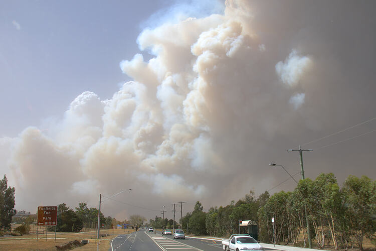 Digital photograph - 'Clouds over Whittlesea', Black Saturday Bushfires, Strathewen, Victoria, 7 Feb 2009