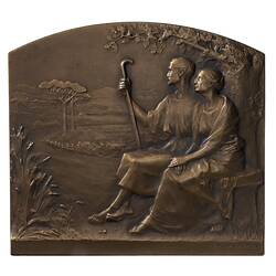 Plaque - Age & Youth,  Rene Baudichon, France, 1904