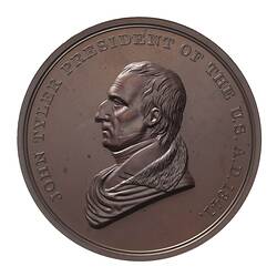 Medal - Indian Peace Medal, President John Tyler, United States of America, 1841