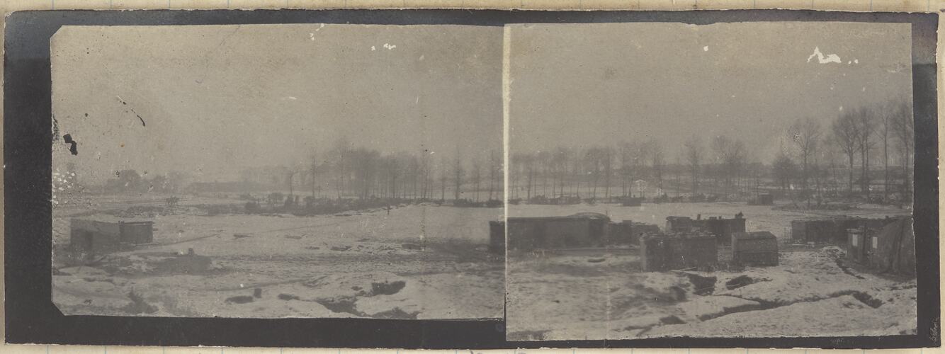 Army Camp Panorama, Becordel, France, Sergeant John Lord, World War I, 1917