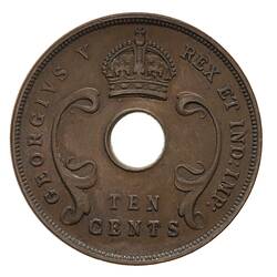 Coin - 10 Cents, British East Africa, 1928