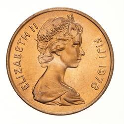 Coin - 2 Cents, Fiji, 1978