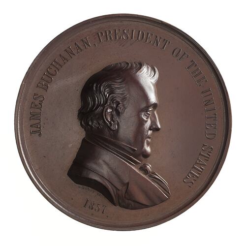 Medal - Indian Peace Medal, President James Buchanan, United States of America, 1857