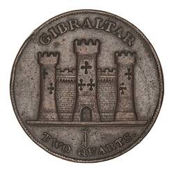 Coin - 2 Quarts, Gibraltar, 1842