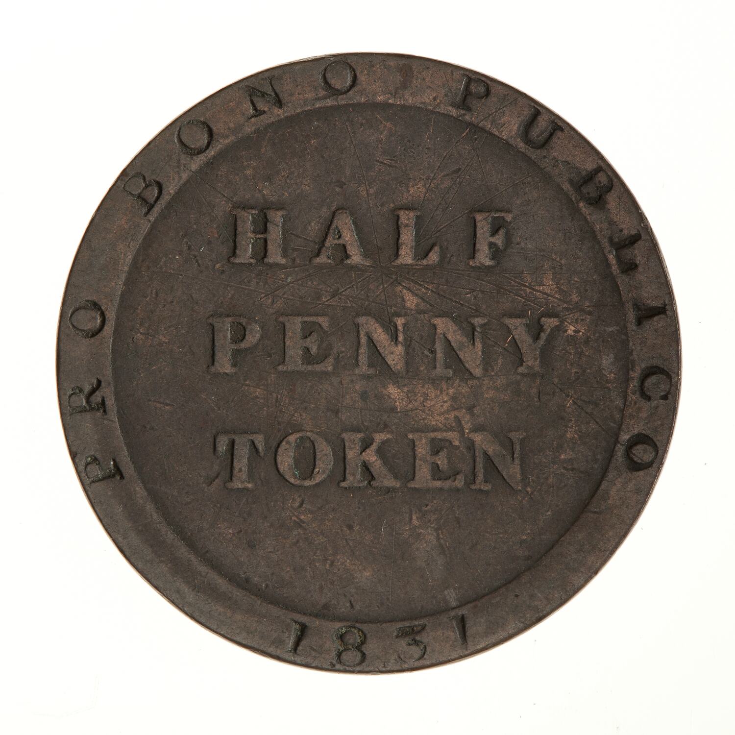 Coin 1/2 Penny, Ramsey, Isle of Man, 1831