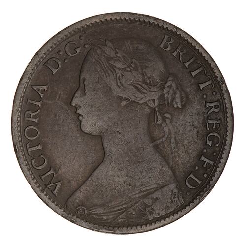Coin - 1/2 Cent, Nova Scotia, Canada, 1861