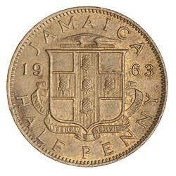 Coin - 1/2 Penny, Jamaica, 1963