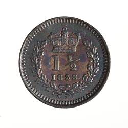 Coin - 3 Halfpence, Jamaica, 1838