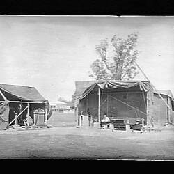 Glass Negative - Observing Huts, Solar Eclipse Expedition, Goondiwindi, Queensland, Sep 1922