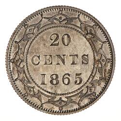 Proof Coin - 20 Cents, Newfoundland, 1865