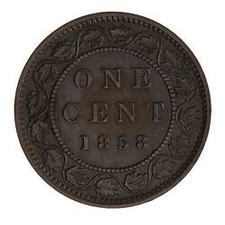 Coin - 1 Cent, Canada, 1858