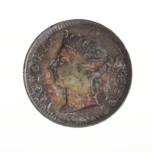 Coin - 5 Cents, Straits Settlements, 1884