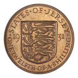 Proof Coin - 1/12 Shilling, Jersey, Channel Islands, 1931