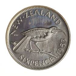 Proof Coin - 6 Pence, New Zealand, 1953