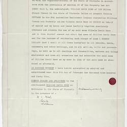Document - Deed Poll Evidencing Change of Name, Issued to William David Herr