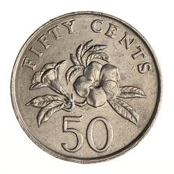 Coin - 50 Cents, Singapore, 1987