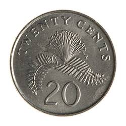 Coin - 20 Cents, Singapore, 1987