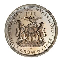 Proof Coin - 1/2 Crown, Rhodesia & Nyasaland, 1955