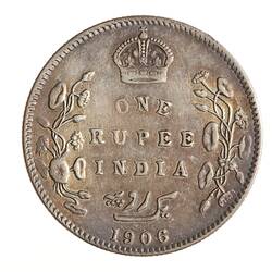 Coin - 1 Rupee, India, 1906