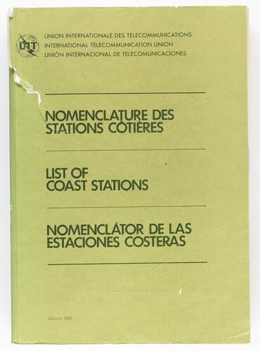 Manual - List of Coast Stations, International Telecommunication Union, Melbourne Coastal Radio Station, 1986