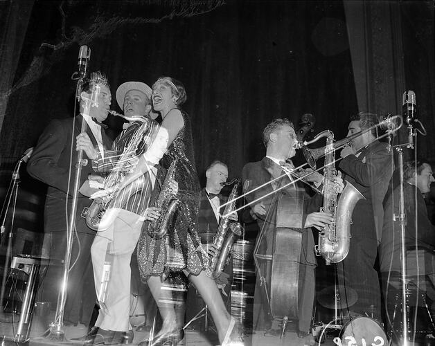 Performers on Stage, Melbourne Town Hall, Melbourne, Victoria, 1953
