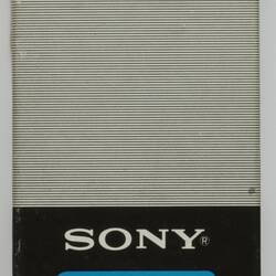 Program Card Holder - Sony, Sobax ICC-2700E Microcomputer, 1974