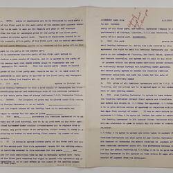 Letter & Draft Agreement - Deering Harvester Co., to H. V. McKay & Co., Agency for Combine Harvester, 31 Mar 1900
