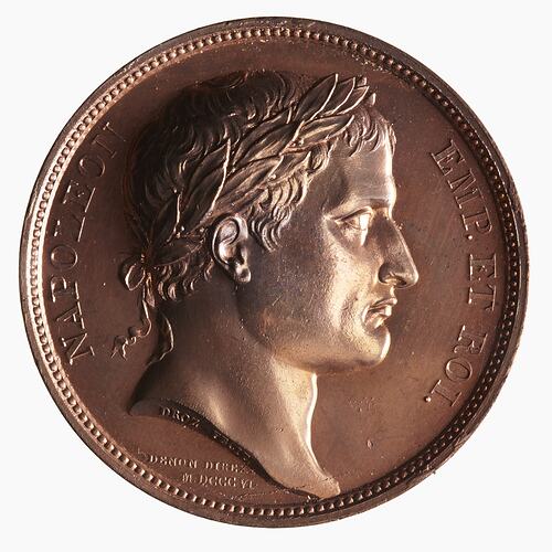 Medal - Camp at Boulogne Raised, Napoleon Bonaparte (Emperor Napoleon I), France, 1805