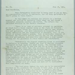 Newsletter - 'Australian Migration Newsletter', 28 Jul 1961